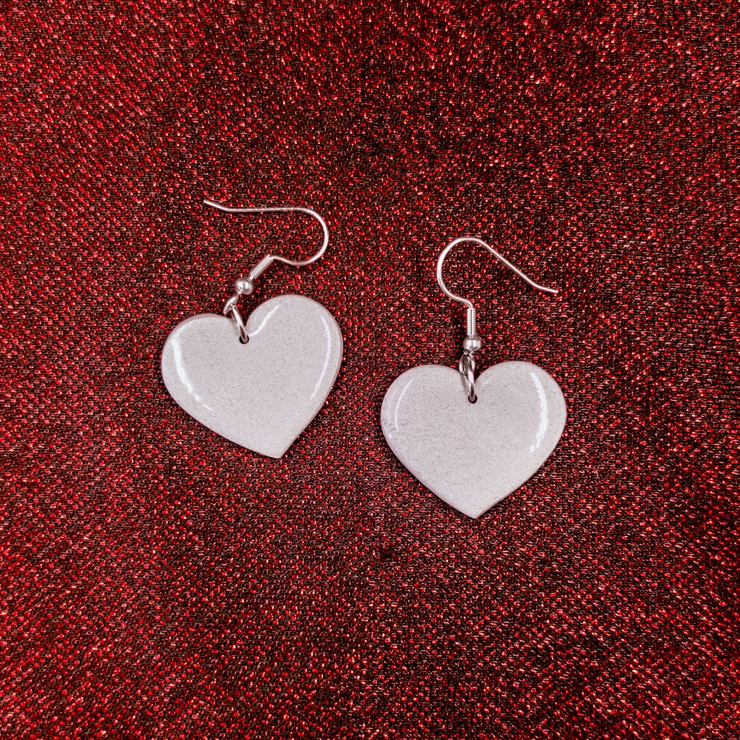 Simply Silver Heart Drop Earrings