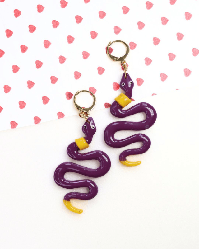 Ekans Inspired Huggies