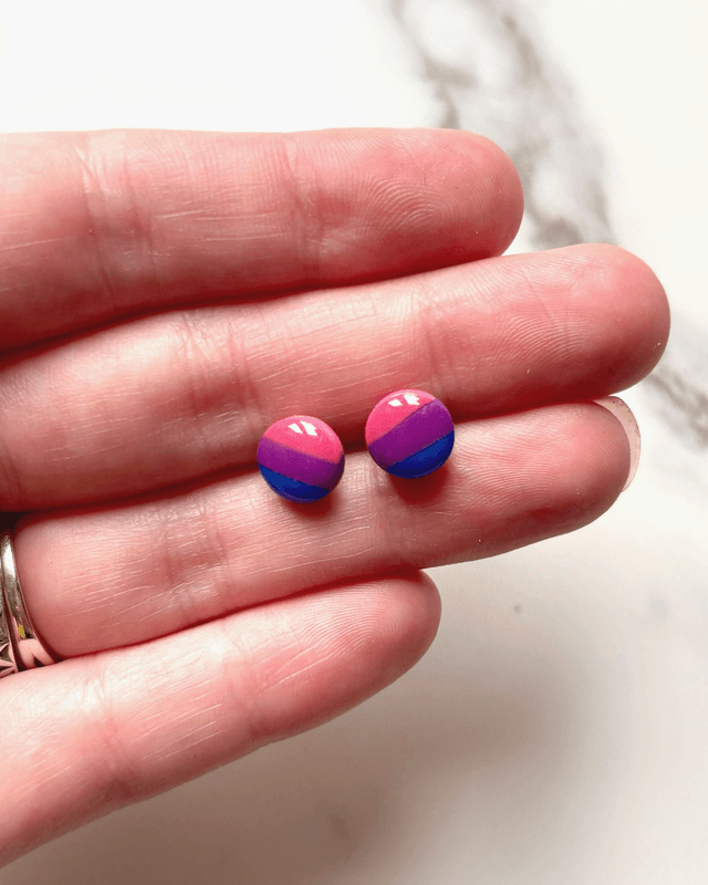 LGBT+ Bisexual Circle Studs