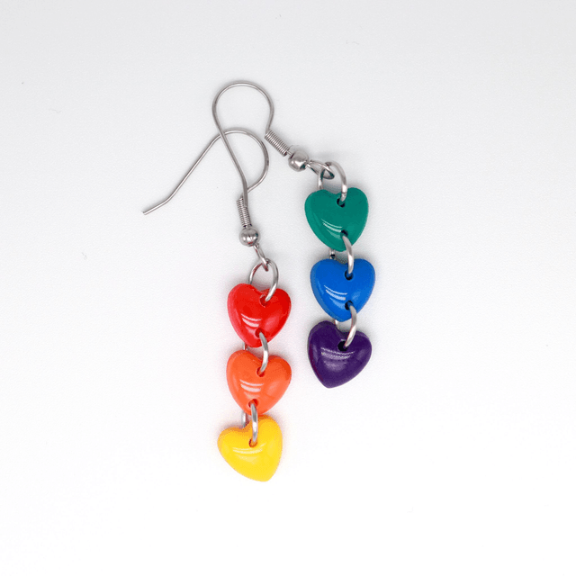 LGBT+ Triple Heart Rainbow Drops (small)