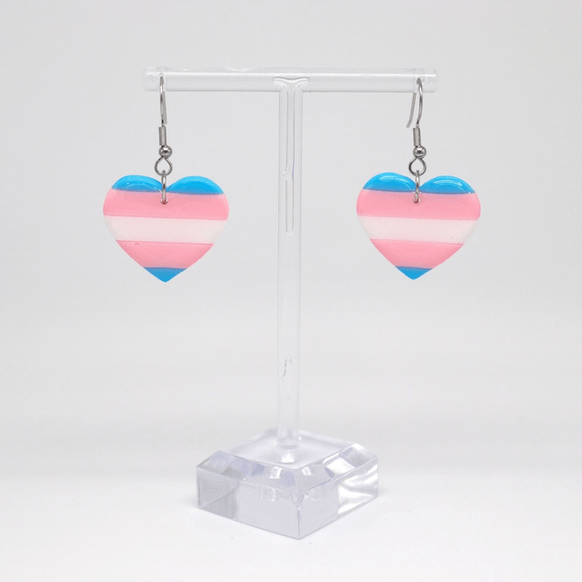 LGBT+ Transgender Heart Earrings