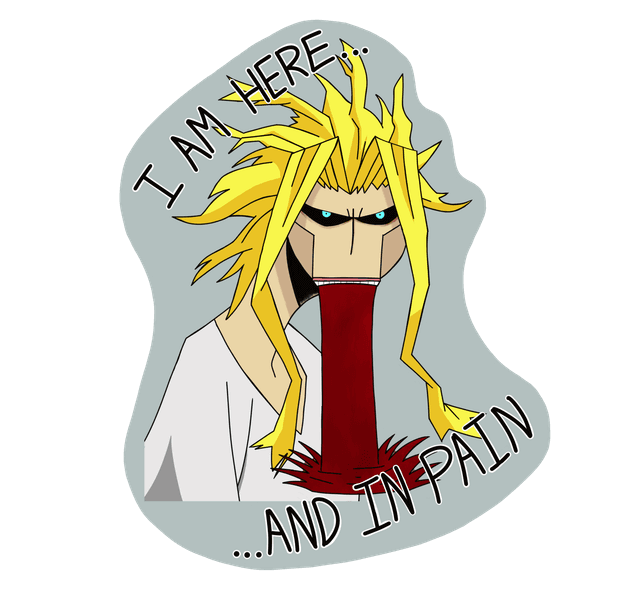 All Might Pain Sticker