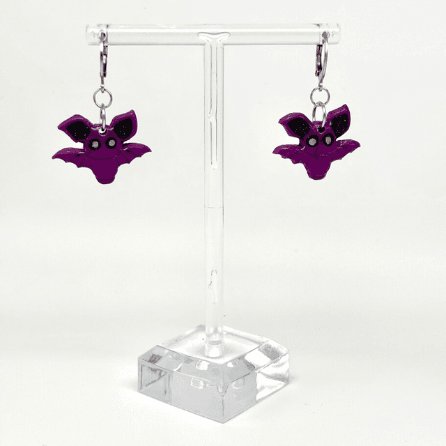 Purple Bat Huggy Hoops