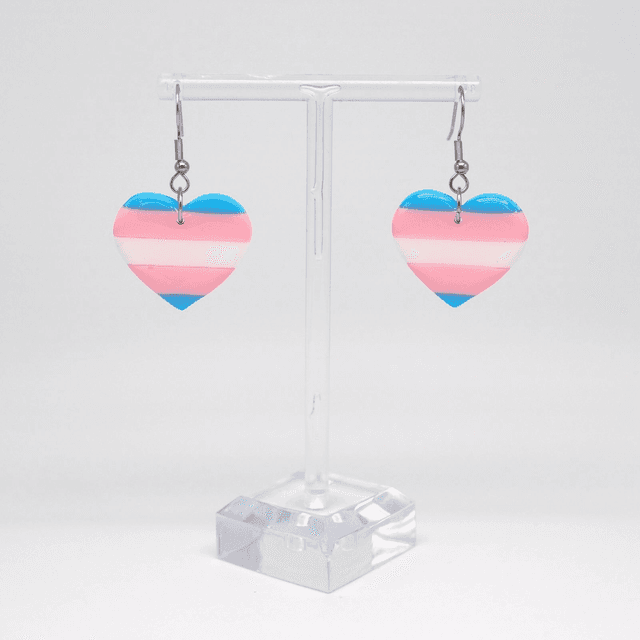 LGBT+ Transgender Heart Earrings
