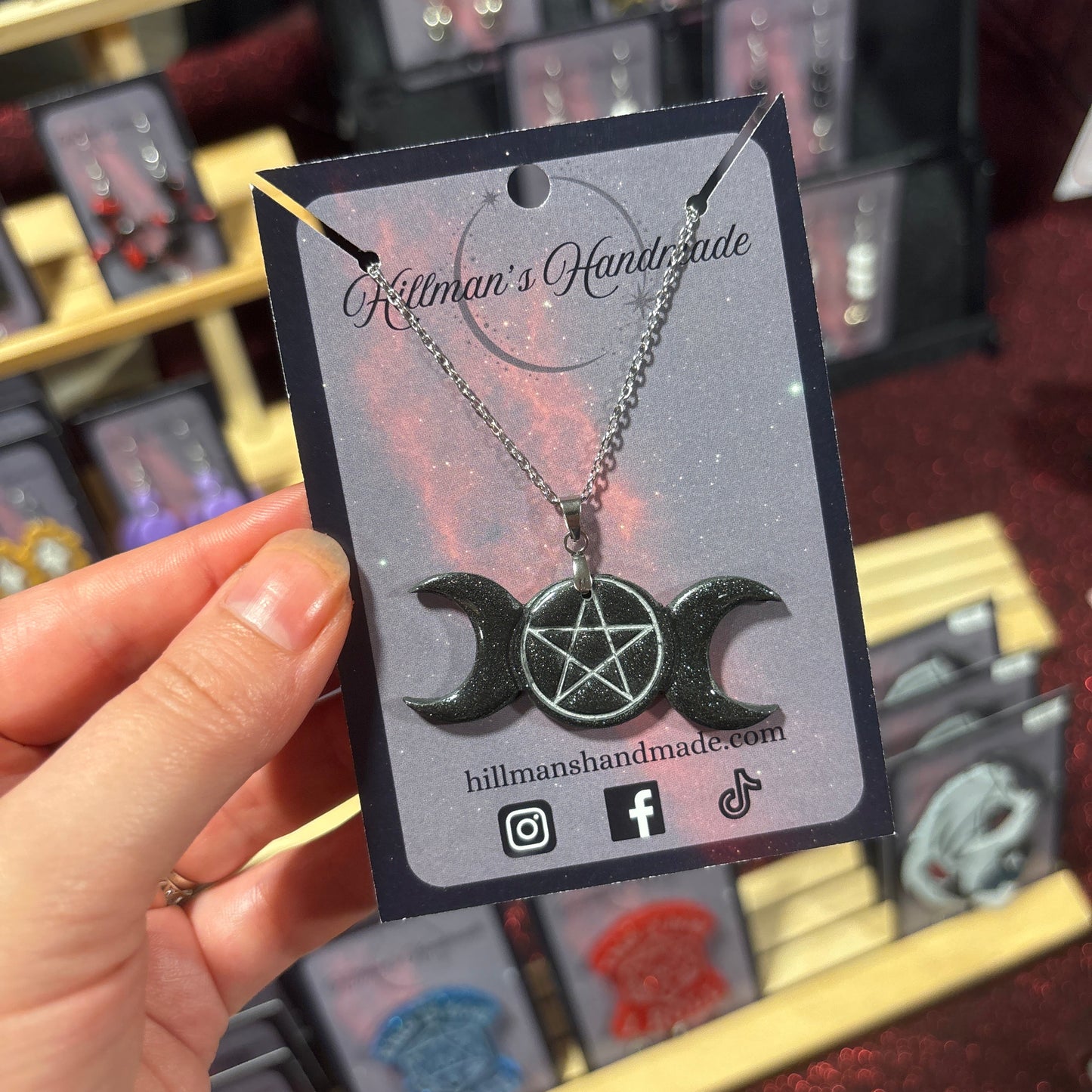 Pentagram Moons Necklace
