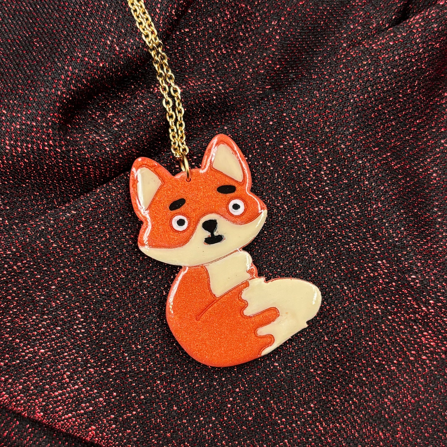 Fox Necklace and Earring Set