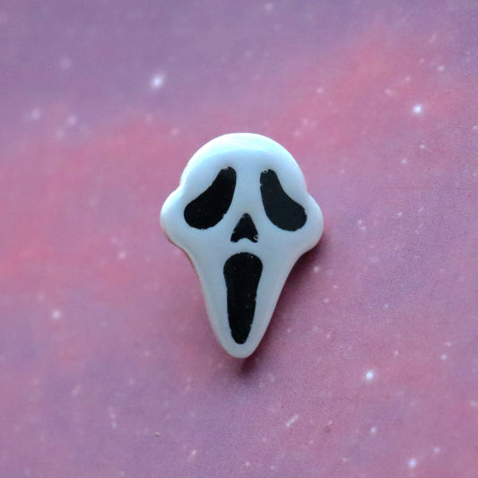 Ghost Face Pin Badge - DISCONTINUED