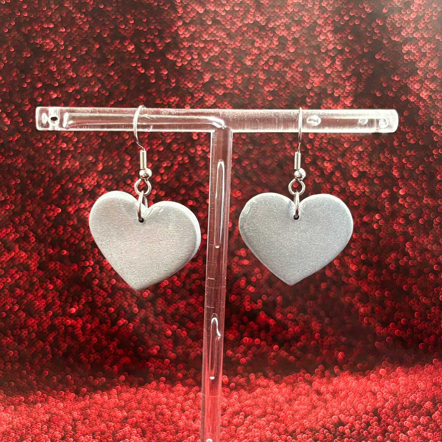 Simply Silver Heart Drop Earrings