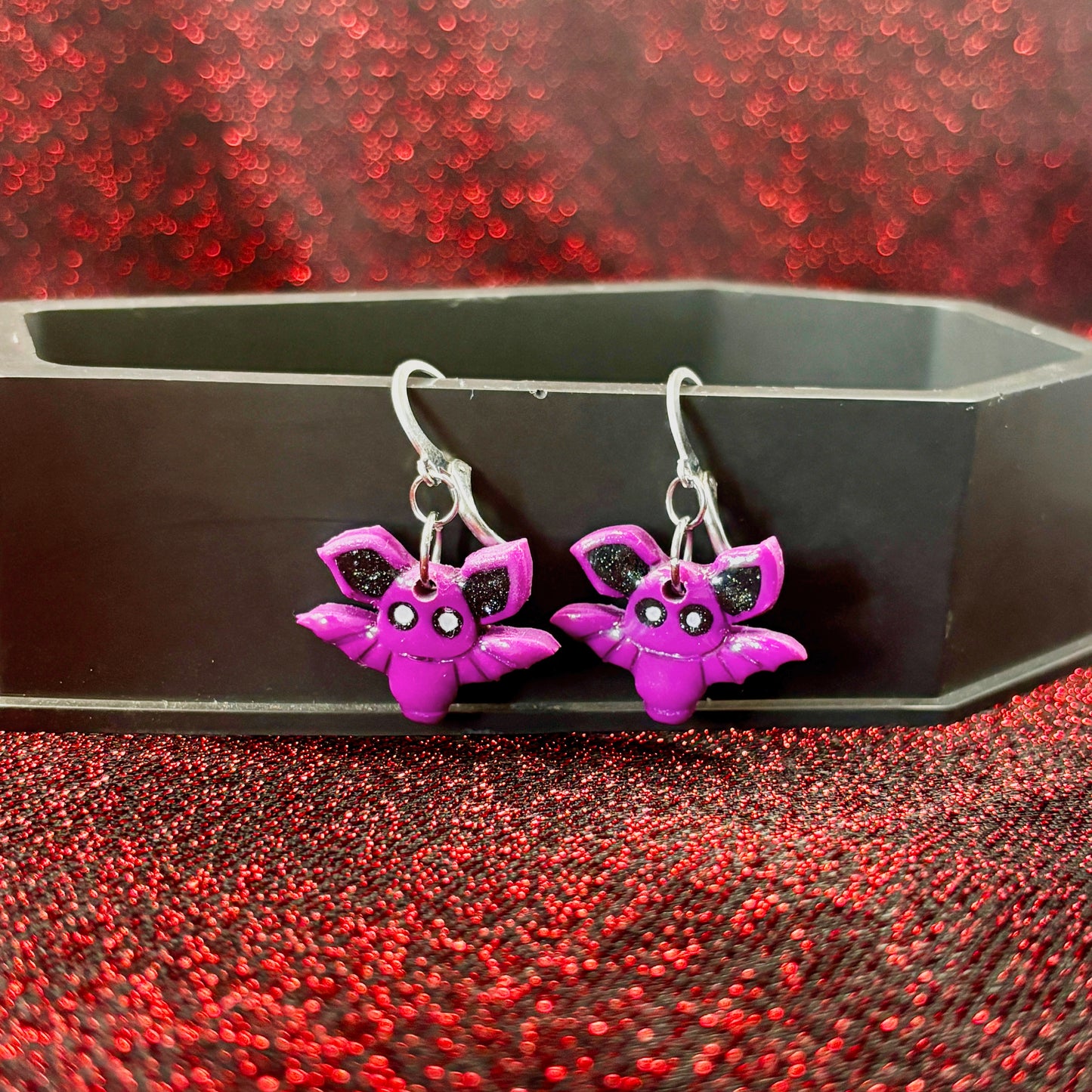 Purple Bat Huggy Hoops