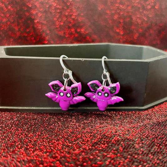 Purple Bat Huggy Hoops