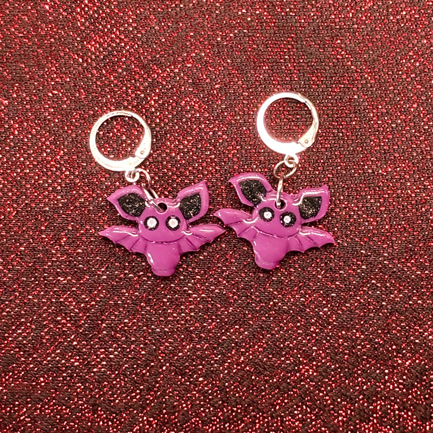 Purple Bat Huggy Hoops