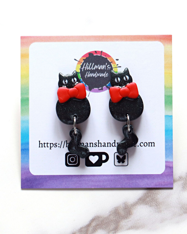 Inspired by Jiji - Black Cat with Red Bow