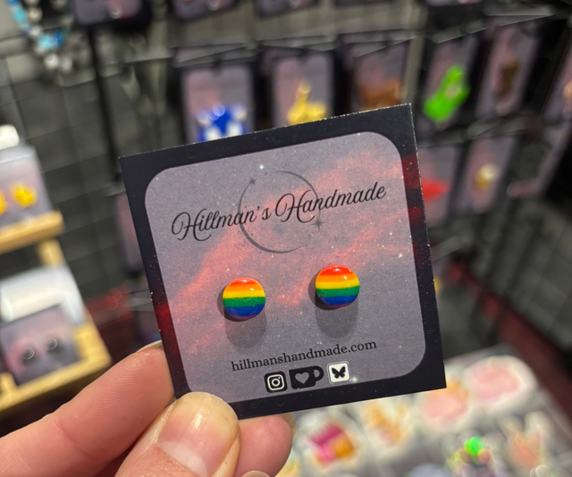 LGBT+ Rainbow Circle Studs