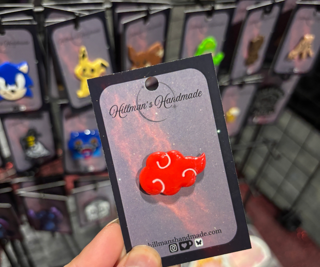 Akatsuki Inspired Red Cloud Pin Badge