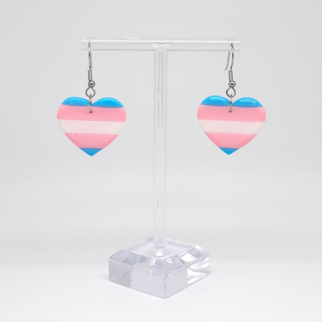 LGBT+ Transgender Heart Earrings