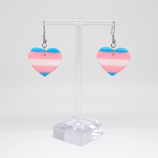 LGBT+ Transgender Heart Earrings